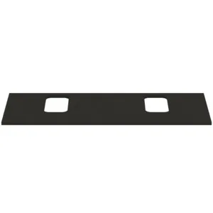 Waschtischplatte i.life B je ein Ausschnitt rechts und links für zwei Wand-Waschtische 1202x507x18mm Weiß matt