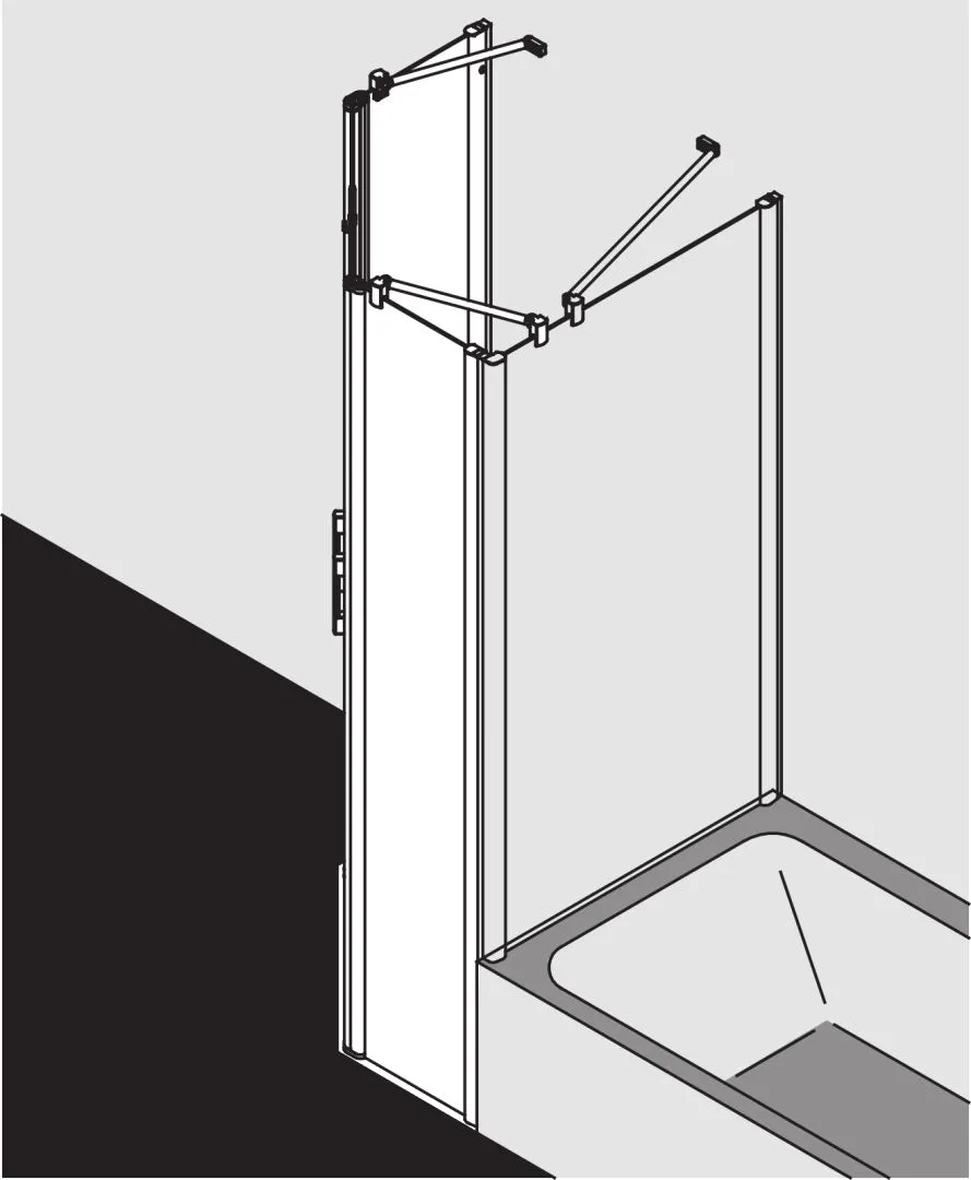 Kermi Duschdesign Fünfeck-Duschkabine mit Pendeltüren mit Festfeldern „PEGA“ Glas Klar, Profile Silber Hochglanz, BV: 865 - 890 mm GAK: 850 - 875 mm WE: 875 - 900 mm H: 1850 mm Kermi Duschdesign Fünfeck-Duschkabine mit Pendeltüren mit Festfeldern „PEGA“ Glas Klar, Profile Silber Hochglanz, BV: 865 - 890 mm GAK: 850 - 875 mm WE: 875 - 900 mm H: 1850 mm
