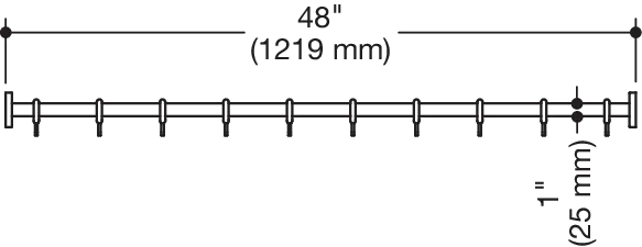 HEWI Duschvorhangstange „System 900“ HEWI Duschvorhangstange „System 900“