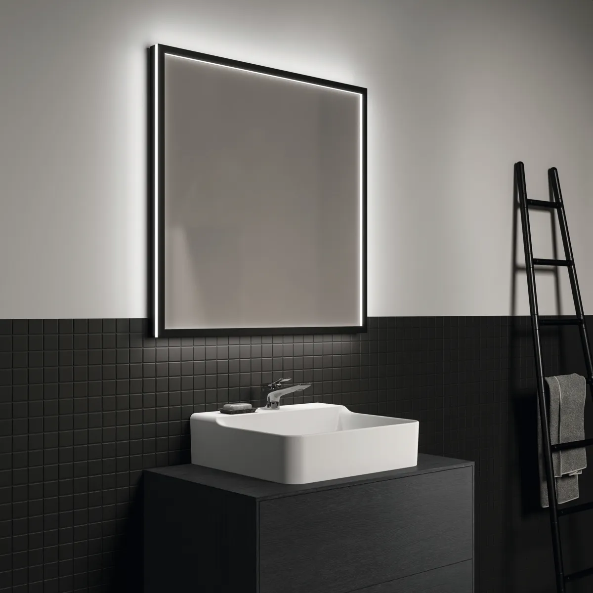 Ideal Standard Spiegel Conca, eckig, 800x38x800mm