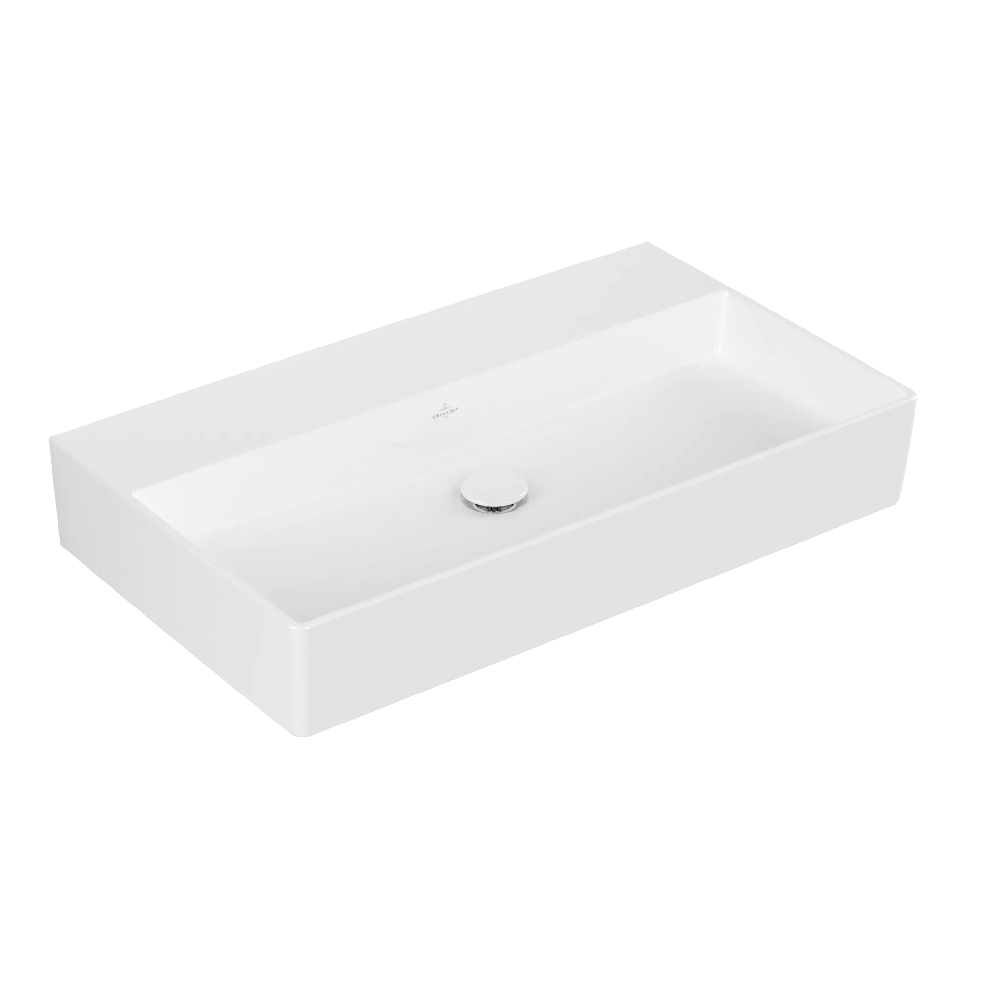 Villeroy & Boch Memento 2.0 Wandwaschbecken, 800x470x140mm, Weiß Alpin CeramicPlus, TitanCeram, glänzend, für Wandauslaufarmatur Villeroy & Boch Memento 2.0 Wandwaschbecken, 800x470x140mm, Weiß Alpin CeramicPlus, TitanCeram, glänzend, für Wandauslaufarmatur