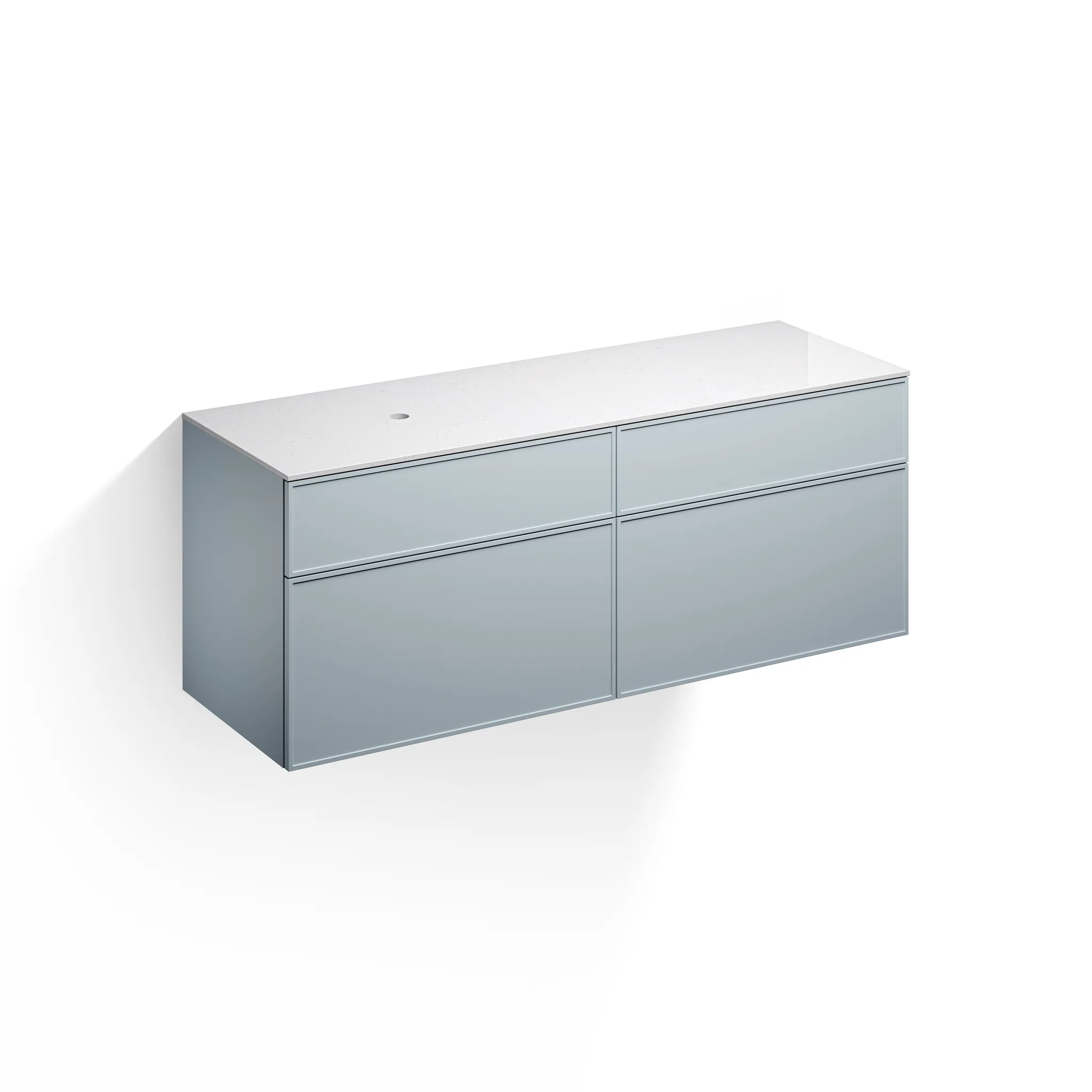 Alape Möbelmodul Arkta 1600x600 Carrara/Türkisgrau
