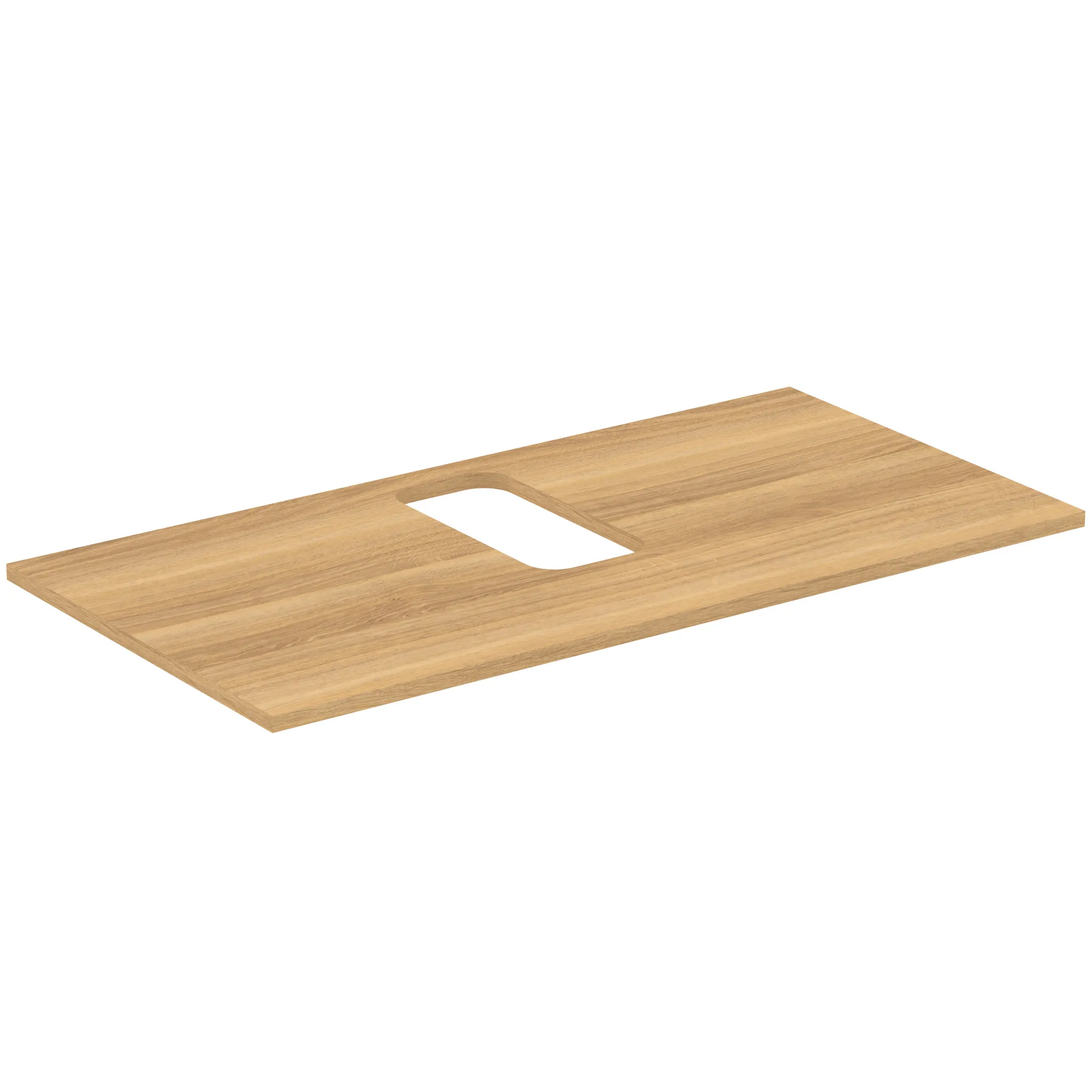 Waschtischplatte i.life B mittiger Ausschnitt für ein Wand-Waschtisch 1002x507x18mm Weiß matt