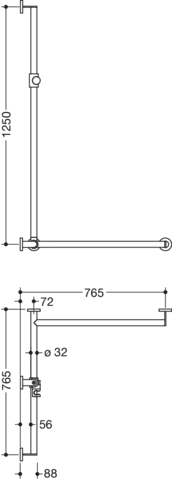 HEWI Haltegriff Ausführung rechts „System 900“ in Anthrazitgrau HEWI Haltegriff Ausführung rechts „System 900“ in Anthrazitgrau