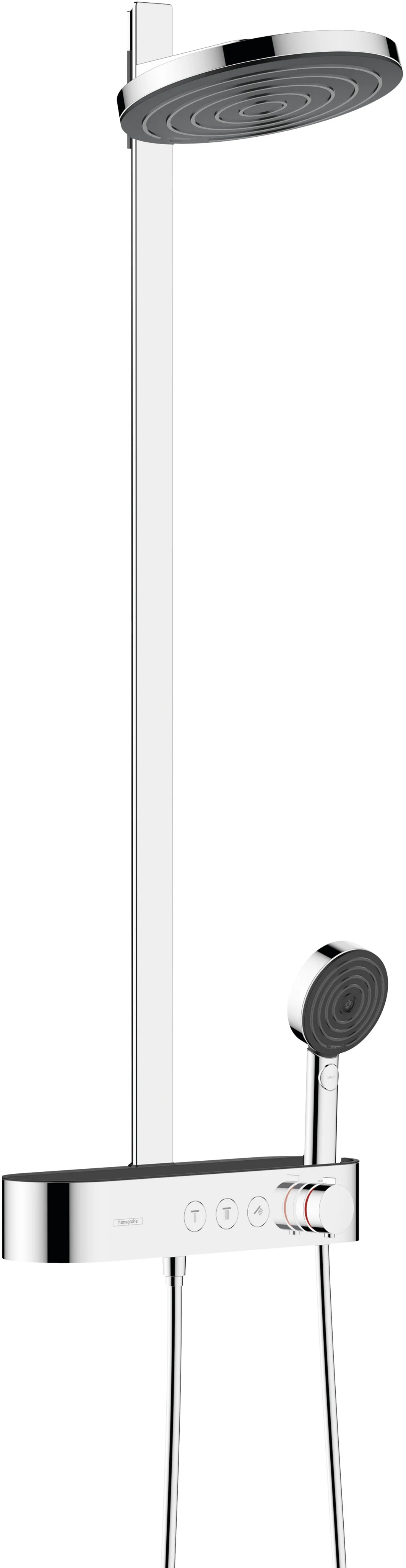 Hansgrohe Pulsify S Showerpipe 260 2jet EcoSmart mit Brausethermostat Aufputz chrom Hansgrohe Pulsify S Showerpipe 260 2jet EcoSmart mit Brausethermostat Aufputz chrom