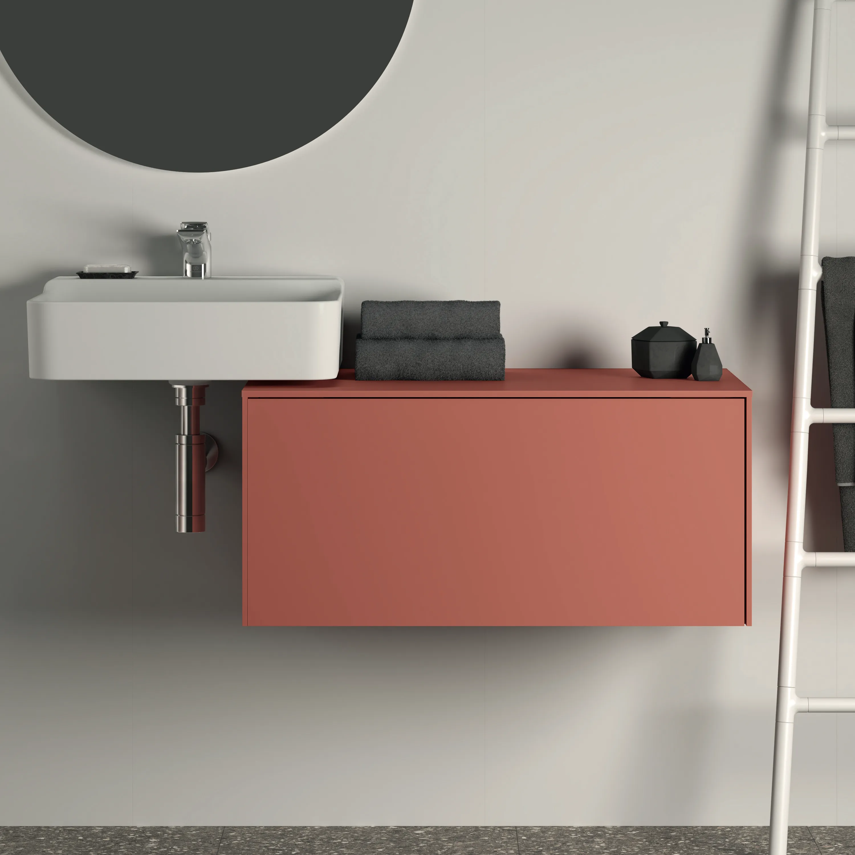 Ideal Standard Conca Waschtischunterschrank, 1 Auszug, Push-Open mit Softclose, 802x505x370 mm, Sunset matt Ideal Standard Conca Waschtischunterschrank, 1 Auszug, Push-Open mit Softclose, 802x505x370 mm, Sunset matt