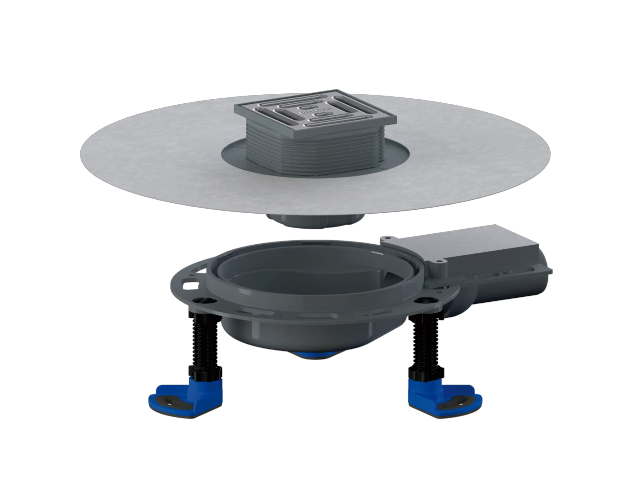 Bodenablauf DallDrain Pure Plan, DN 40, 100 x 100 mm