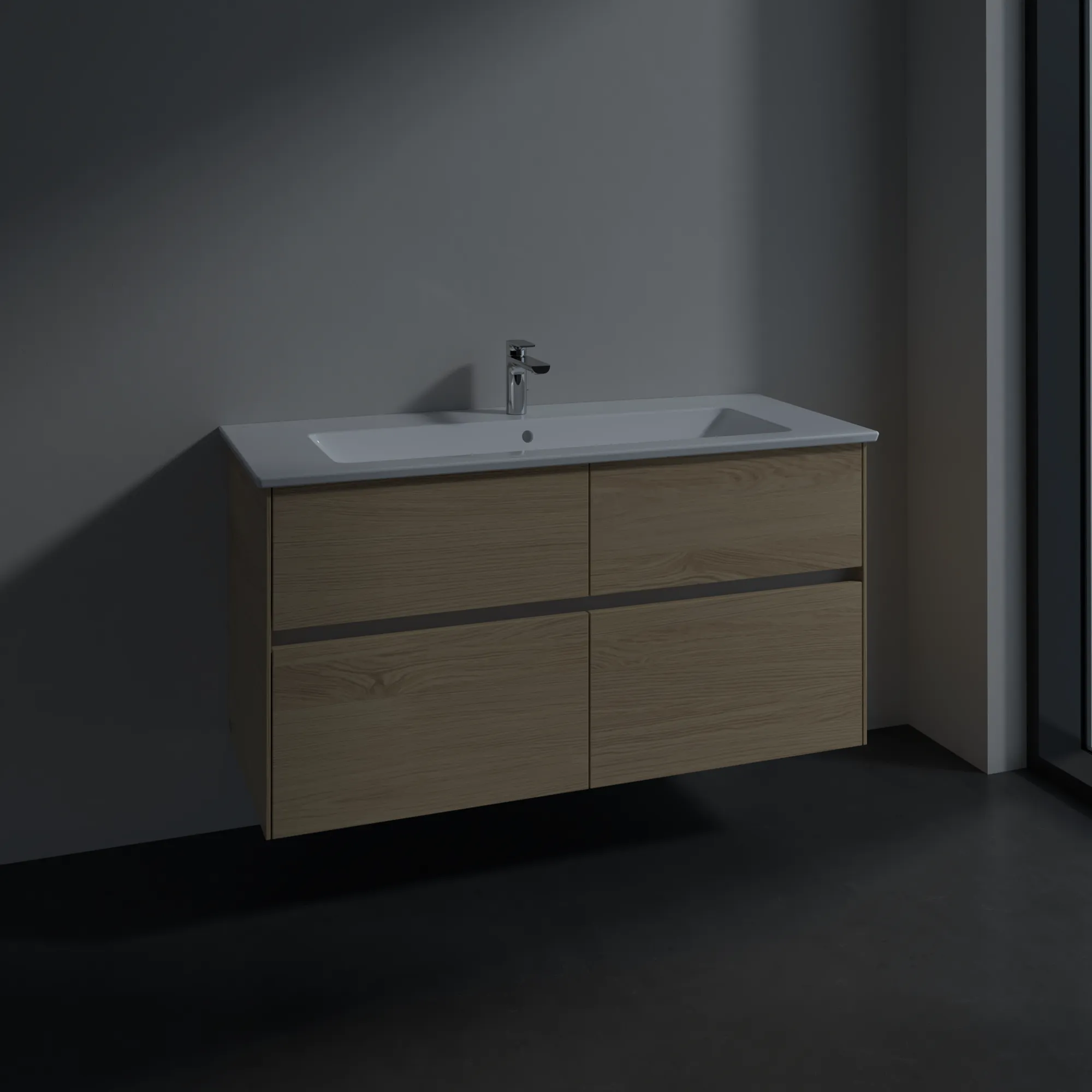 Villeroy & Boch Waschtischunterschrank „Collaro“ 1161 × 610 × 480 mm Nordic Oak, ohne Beleuchtung, für Becken mittig Villeroy & Boch Waschtischunterschrank „Collaro“ 1161 × 610 × 480 mm Nordic Oak, ohne Beleuchtung, für Becken mittig