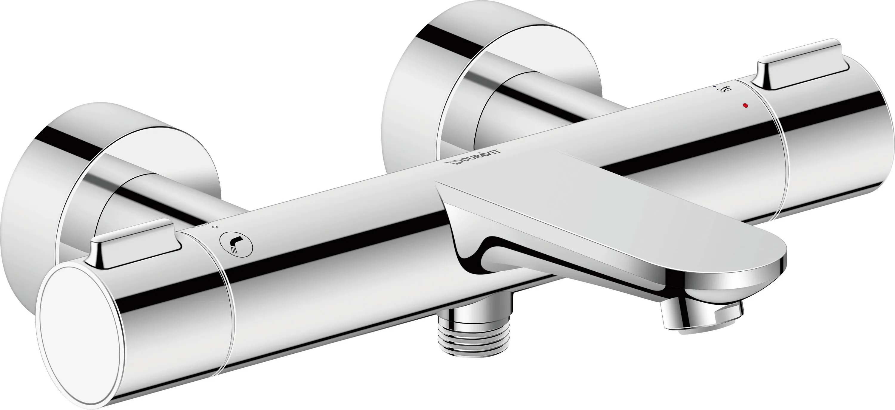 Zweihand-Wannenarmatur „Wave“ Ausladung 198 mm in Chrom Zweihand-Wannenarmatur „Wave“ Ausladung 198 mm in Chrom