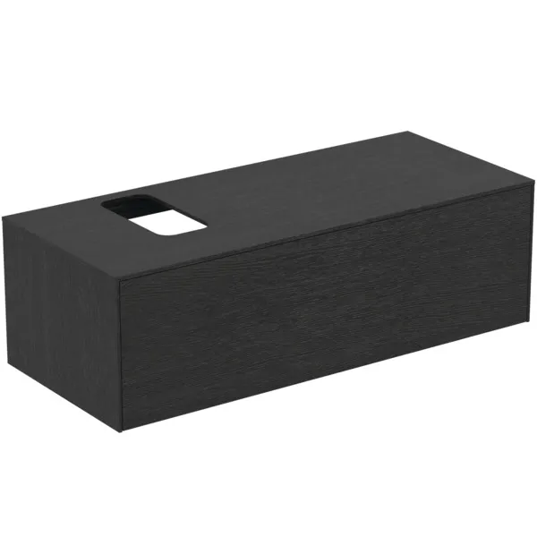 Ideal Standard Waschtischunterschrank „Conca“ 120,2 × 37 × 50,5 cm Eiche geflammt Furnier Ideal Standard Waschtischunterschrank „Conca“ 120,2 × 37 × 50,5 cm Eiche geflammt Furnier