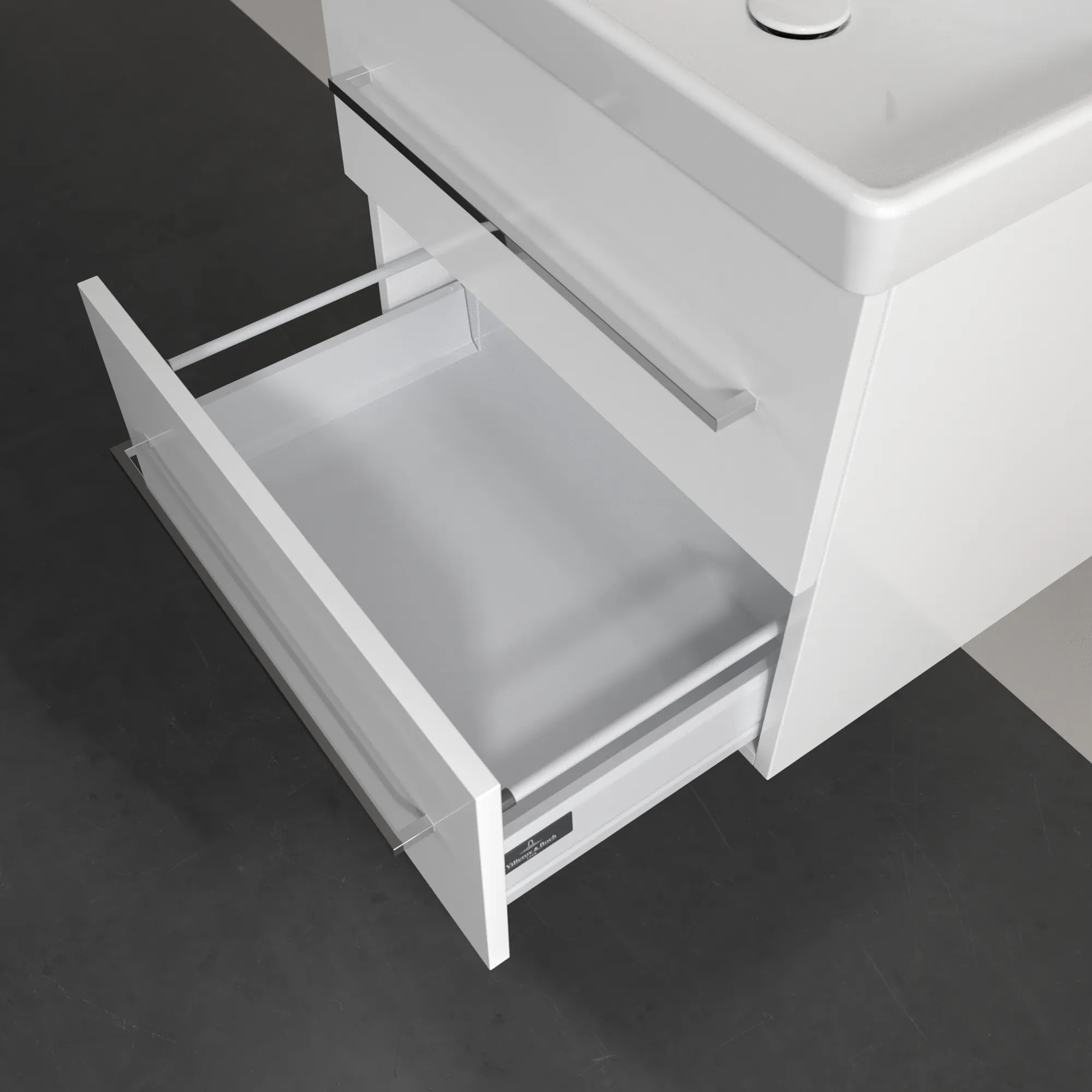 Villeroy & Boch Avento Waschbeckenunterschrank A88900, 576x514x484mm, 2 Auszüge, Brilliant White