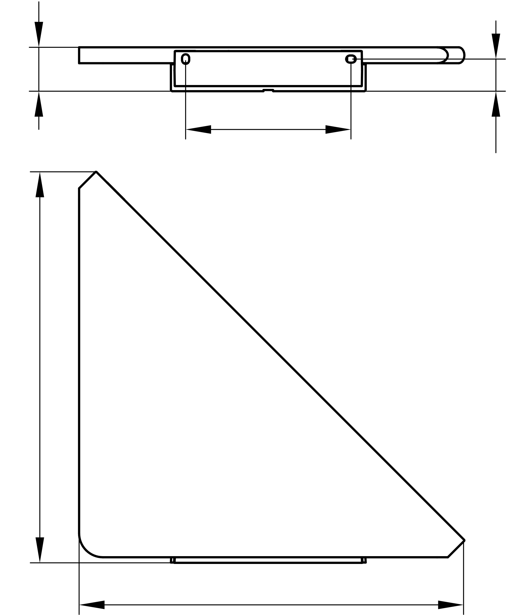 Aveno Eckduschablage sw. matt