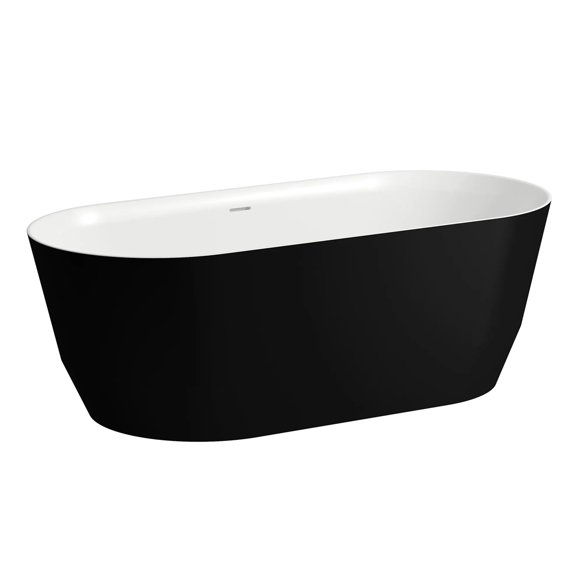 Laufen Badewanne „PRO“ freistehend 165 × 75 cm in Schwarz (matt) / Weiß Laufen Badewanne „PRO“ freistehend 165 × 75 cm in Schwarz (matt) / Weiß