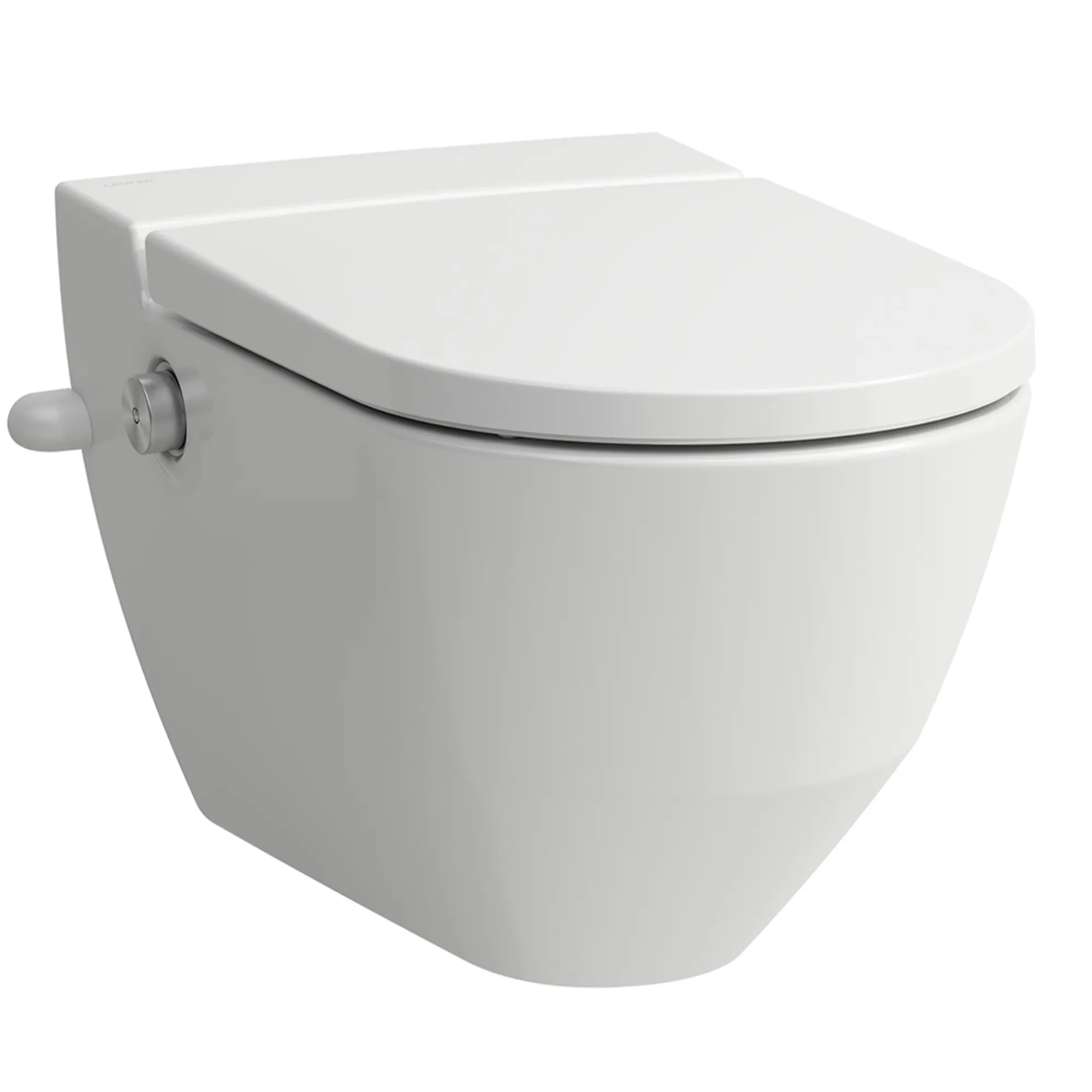 Wand-Dusch-Tiefspül-WC „Cleanet Navia“ 370 × 380 mm in Weiß, Befestigung sichtbar Wand-Dusch-Tiefspül-WC „Cleanet Navia“ 370 × 380 mm in Weiß, Befestigung sichtbar