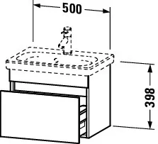 Duravit Waschtischunterschrank wandhängend „DuraStyle“ 50 × 39,8 × 36,8 cm