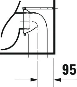 Stand-Tiefspül-WC back to wall „D-Neo“ 37 × 40 × 58 cm in, Abgang waagerecht