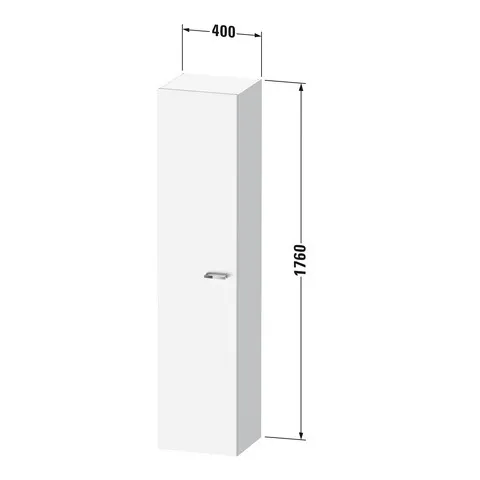 Duravit Hochschrank „XBase“ 40 × 176 × 35,8 cm in Graphit Matt