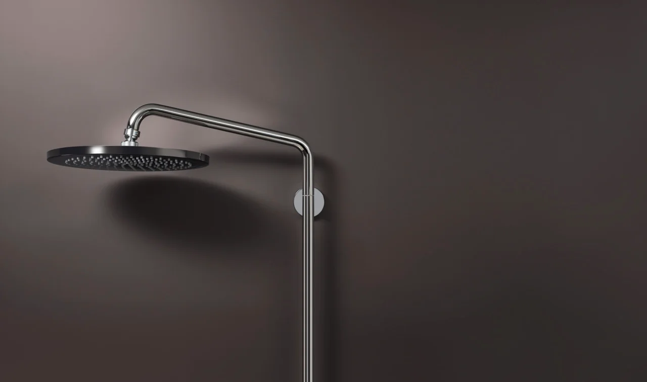 Hansgrohe Croma Select S Showerpipe 280 chrom, 1-Jet mit Thermostat, RainAir Strahl, 400 mm Brausearmlänge, höhenverstellbare Handbrausehalterung