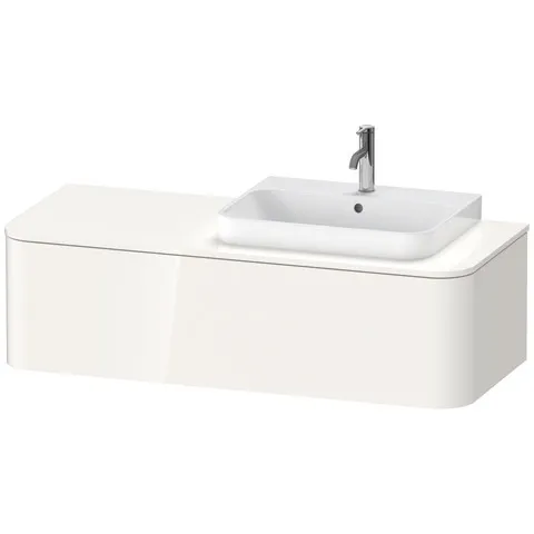 Duravit Waschtischunterschrank wandhängend „Happy D.2 Plus“ 130 × 35,4 × 55 cm, rechts Duravit Waschtischunterschrank wandhängend „Happy D.2 Plus“ 130 × 35,4 × 55 cm, rechts