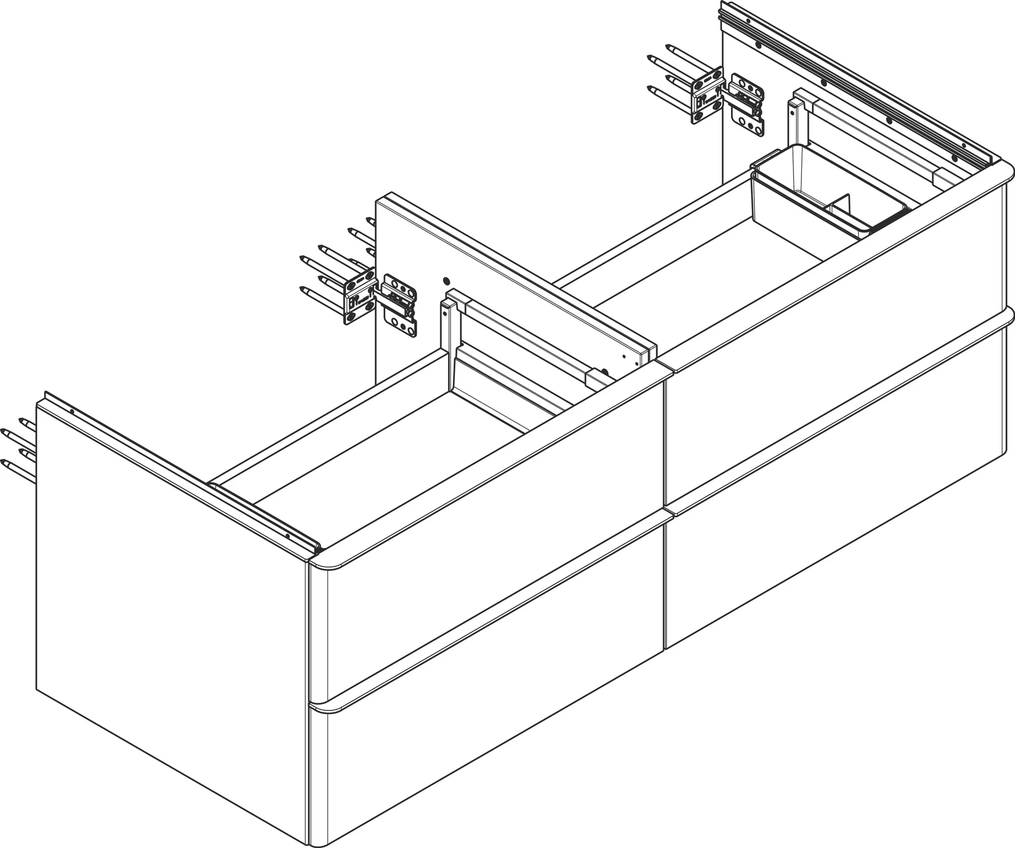 Hansgrohe Xelu Q Waschtischunterschrank Eiche Natur 1360x550 mit 4 Schubkästen Hansgrohe Xelu Q Waschtischunterschrank Eiche Natur 1360x550 mit 4 Schubkästen
