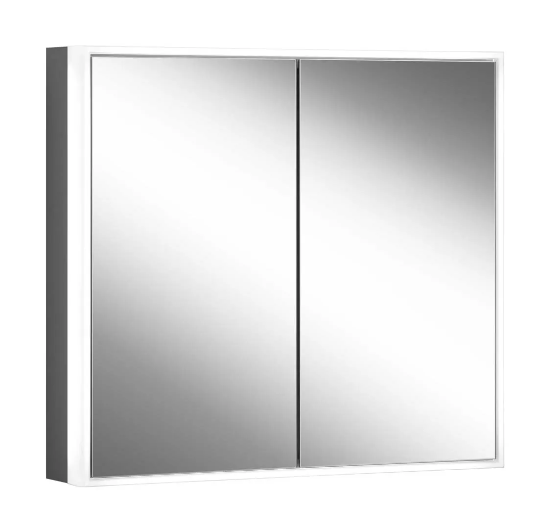 Schneider Spiegelschrank PLU1 90/2/HCL – Schwarz Matt mit verspiegelter Rückwand, LED-Beleuchtung (2000–6500 K), Human Centric Lighting Schneider Spiegelschrank PLU1 90/2/HCL – Schwarz Matt mit verspiegelter Rückwand, LED-Beleuchtung (2000–6500 K), Human Centric Lighting