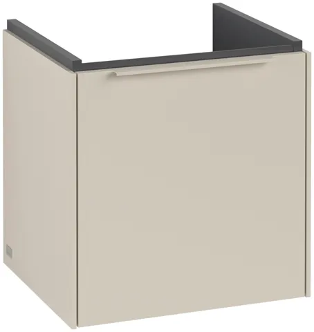 Villeroy & Boch Waschtischunterschrank mit Tür „Subway 3.0“ für Schrankwaschtisch 42,3 × 42,9 × 37,8 × 37,8 cm 1 Tür, Anschlag (Scharnier) links, Waschbecken mittig, 1 Tür, mittig, Anschlag links