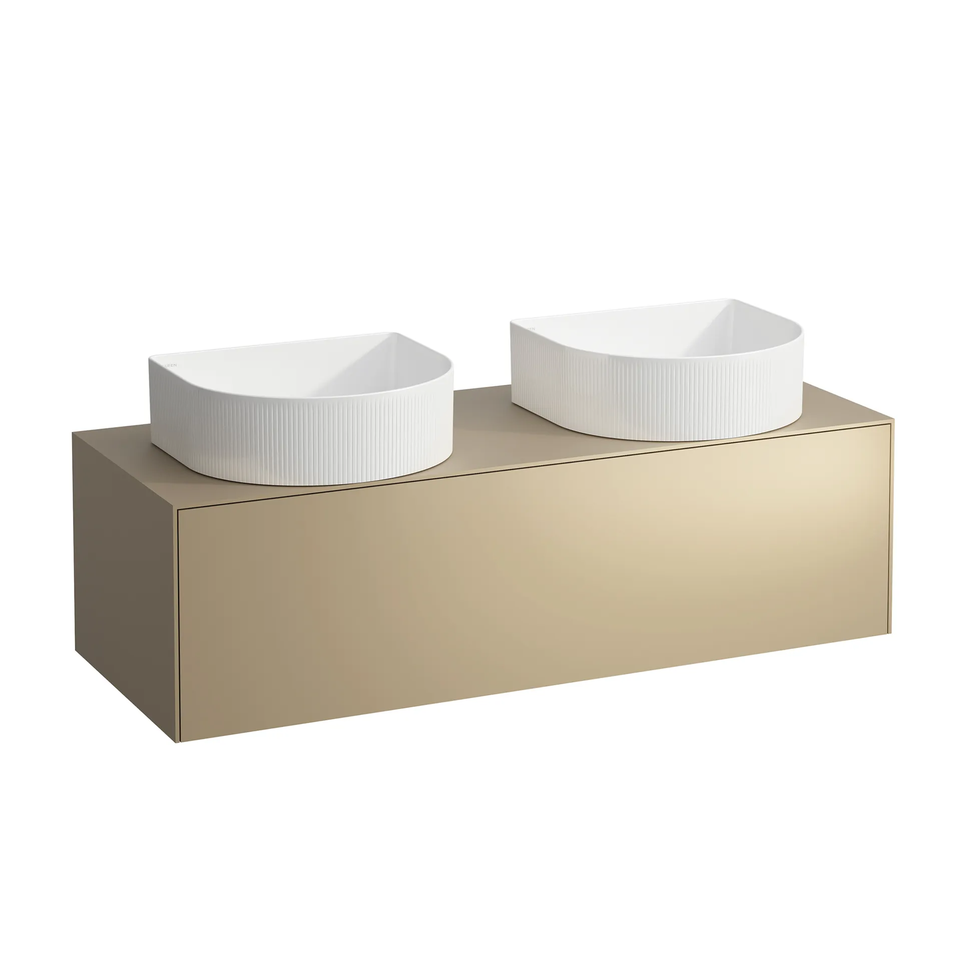 Laufen Waschtischunterbau SONAR 457x1177x341 links+rechts, 1 Schublade P/P gold Laufen Waschtischunterbau SONAR 457x1177x341 links+rechts, 1 Schublade P/P gold
