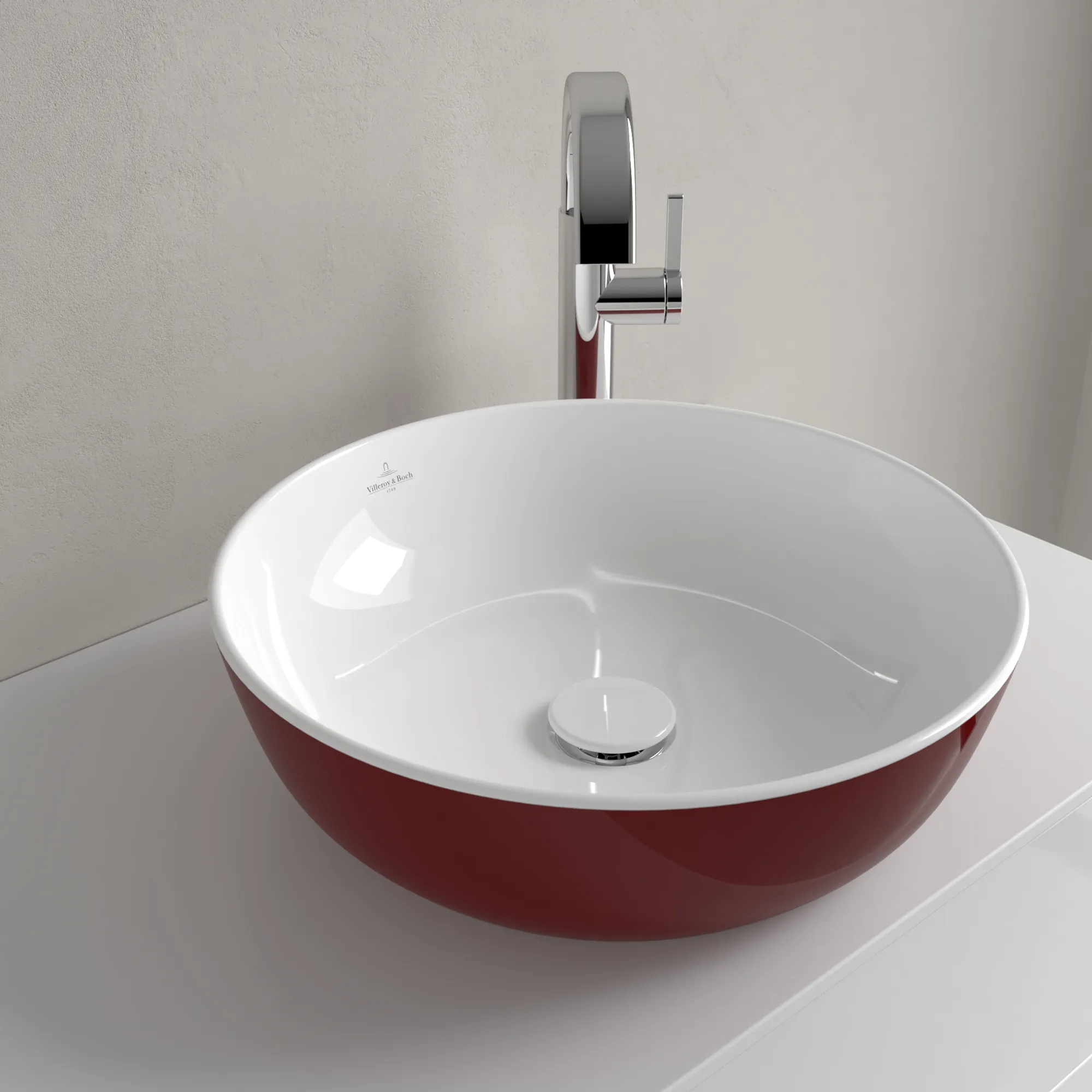 Villeroy & Boch Aufsatzwaschtisch aus TitanCeram „Artis“ ⌀ 430 mm in Bordeaux Villeroy & Boch Aufsatzwaschtisch aus TitanCeram „Artis“ ⌀ 430 mm in Bordeaux