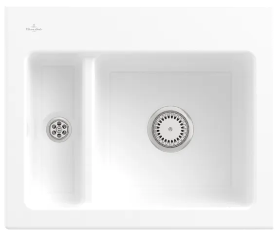 Villeroy & Boch Einbau-Küchenspülbecken „Subway“ 60 XM 620 × 510 × 225 mm, für Becken rechts in Weiß Alpin Villeroy & Boch Einbau-Küchenspülbecken „Subway“ 60 XM 620 × 510 × 225 mm, für Becken rechts in Weiß Alpin