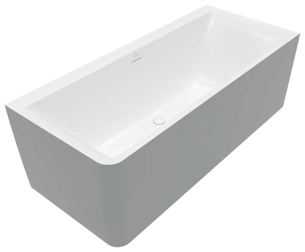 Villeroy & Boch Subway 3.0 Vorwand-Badewanne, rechte Ausführung, Quaryl, 1800 x 800 mm, Stone White