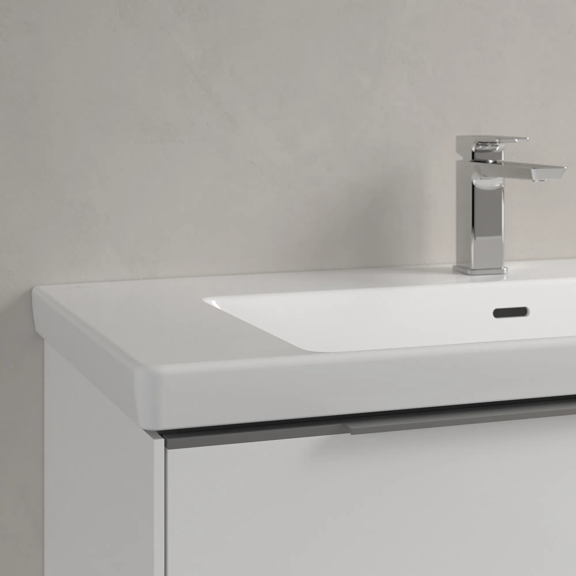 Villeroy & Boch Wandwaschtisch aus TitanCeram „Subway 3.0“ 1000 × 470 × 165 mm, ohne Hahnlochbohrung, Hahnlochposition mittig in Weiß Alpin Villeroy & Boch Wandwaschtisch aus TitanCeram „Subway 3.0“ 1000 × 470 × 165 mm, ohne Hahnlochbohrung, Hahnlochposition mittig in Weiß Alpin