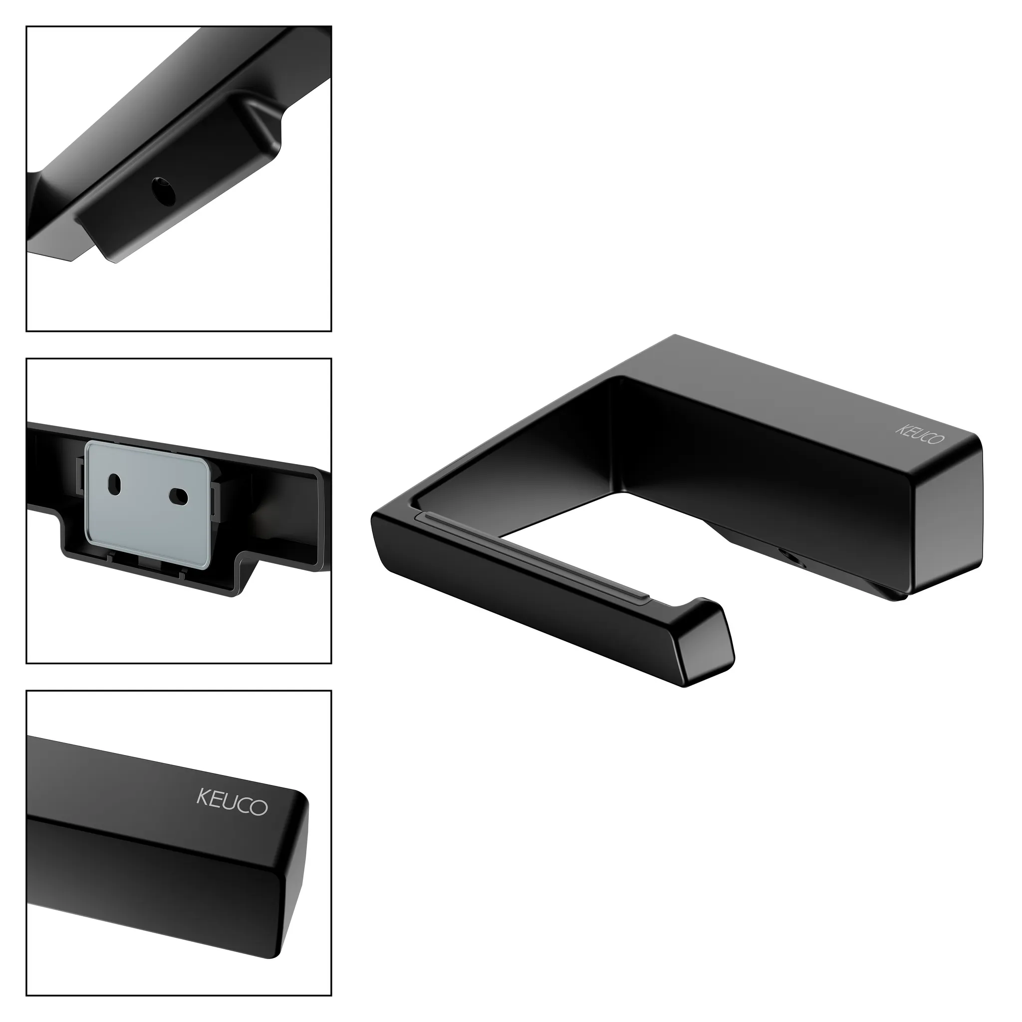KEUCO AVENO Toilettenpapierhalter offene Form schwarz matt KEUCO AVENO Toilettenpapierhalter offene Form schwarz matt