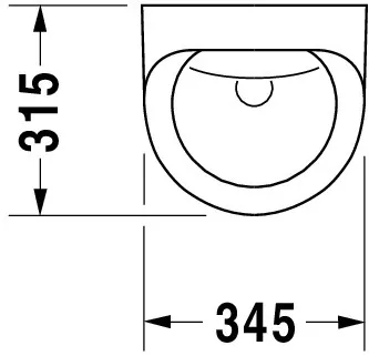 Urinal Utronic, Zulauf von hinten für Netzanschluss, ohne Fliege, weiß