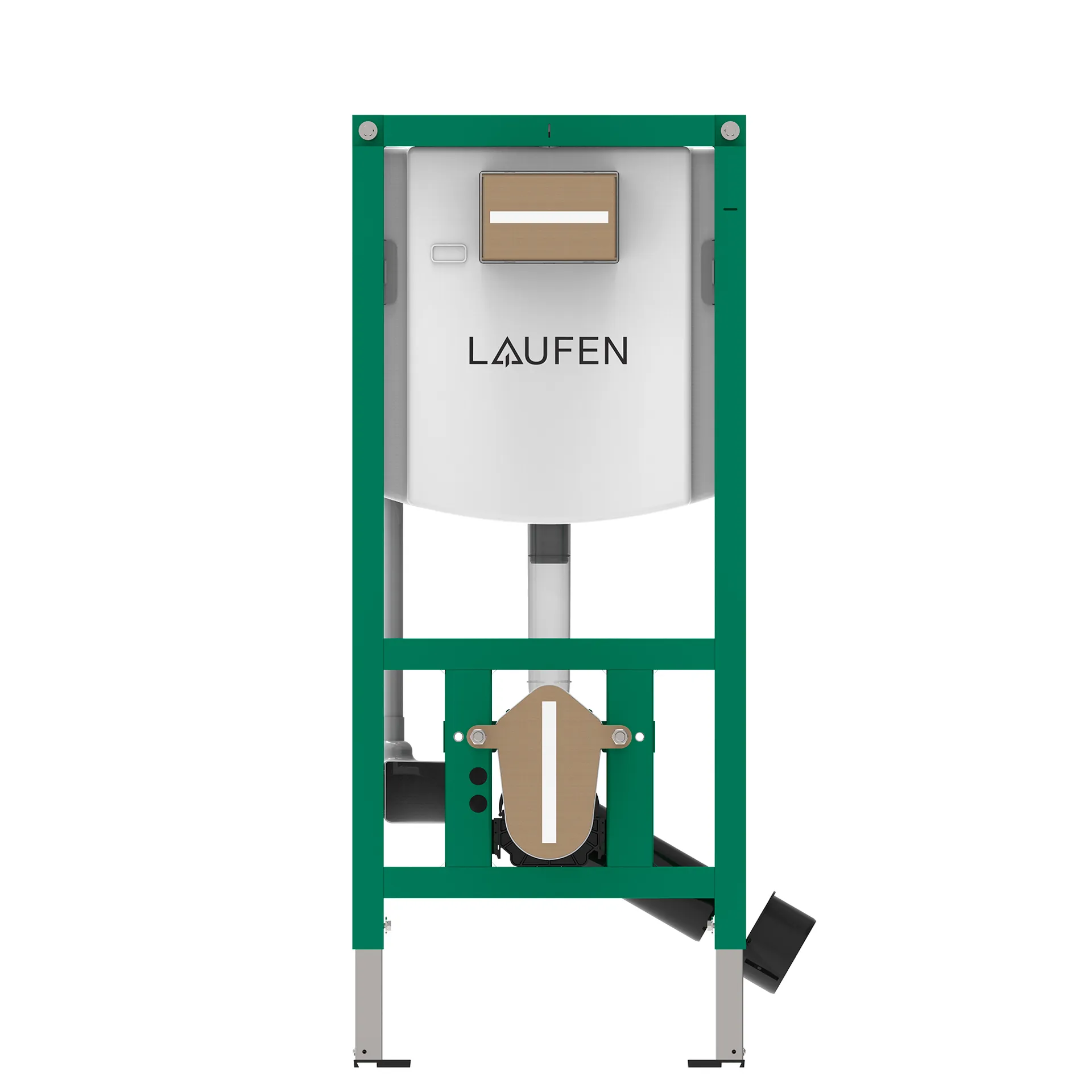 Installationselement INEOLINK mit Spülkasten für Wand-WC und Dusch-WC, Betätigung von vorne, verstellbarer Spülstromdrossel, Füße höhenverstellbar, drehbar, Zweimengenspülung 6/3L, umstellbar auf 4,5/3L, schwitzwasserisoliert