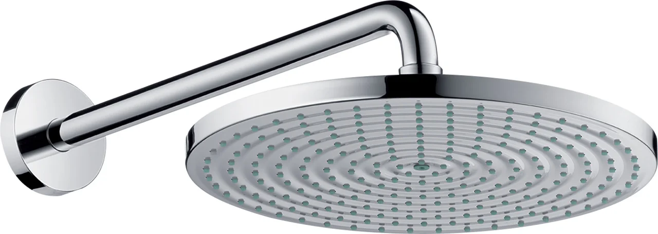 Hansgrohe Raindance S Kopfbrause EcoSmart 300 mm, 1 Strahl, Chrom, Brausearm 390 mm, Wandmontage, DN15, für Durchlauferhitzer geeignet