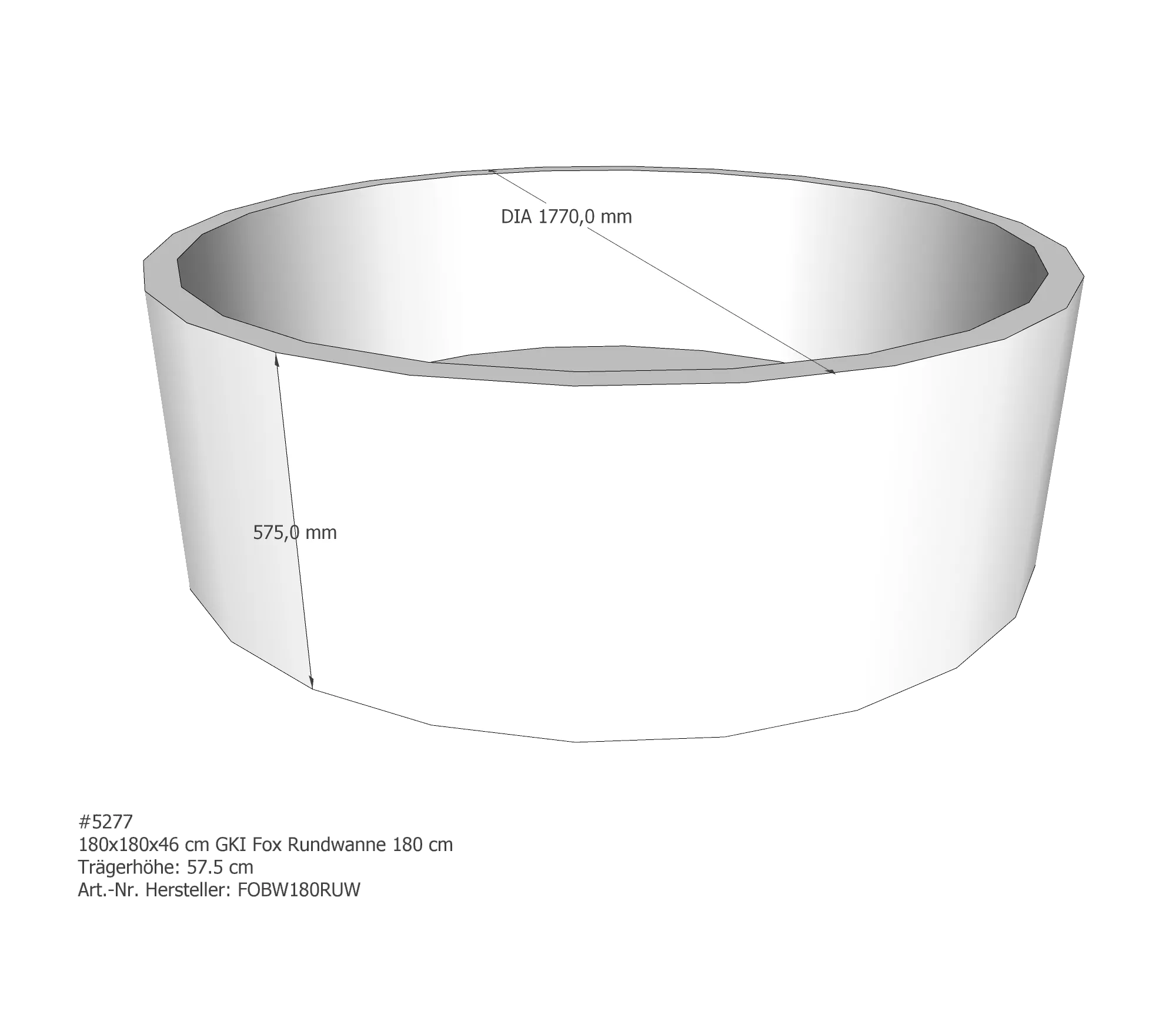 Duschwannenträger für GKI Fox 180 × 180 × 46 cm Duschwannenträger für GKI Fox 180 × 180 × 46 cm