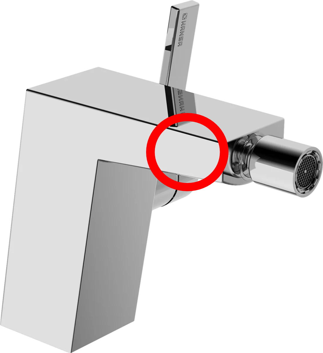 Hansa Einhebelmischer „Loft“ in chrom 57583203, Zugstangenablaufgarnitur Ausladung 141 mm, B-Ware - Sonderpreis