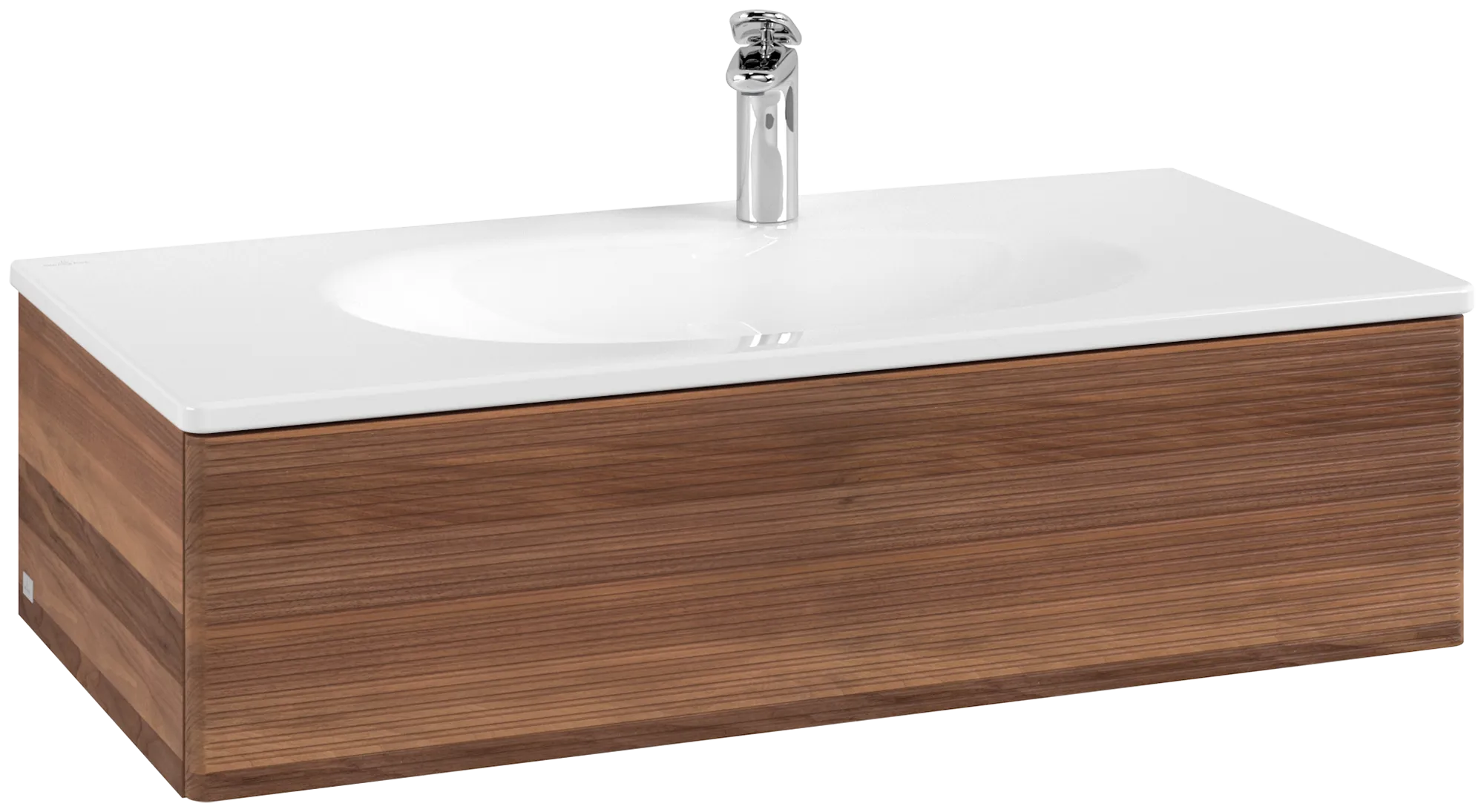 Villeroy & Boch Antao Waschbeckenunterschrank L02, 988x256x493 mm, Warm Walnut