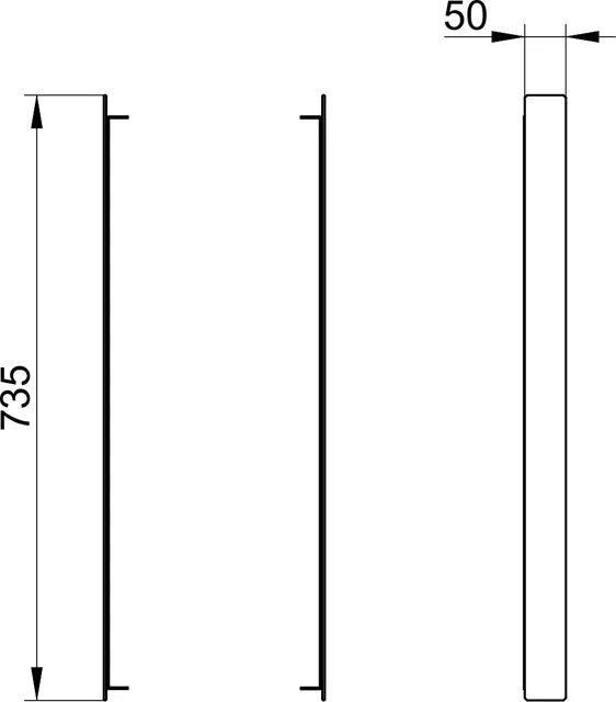 KEUCO Seitenelement für Halbeinbau-Montage „Royal Lumos“ 50 × 735 mm (2 Stück) KEUCO Seitenelement für Halbeinbau-Montage „Royal Lumos“ 50 × 735 mm (2 Stück)