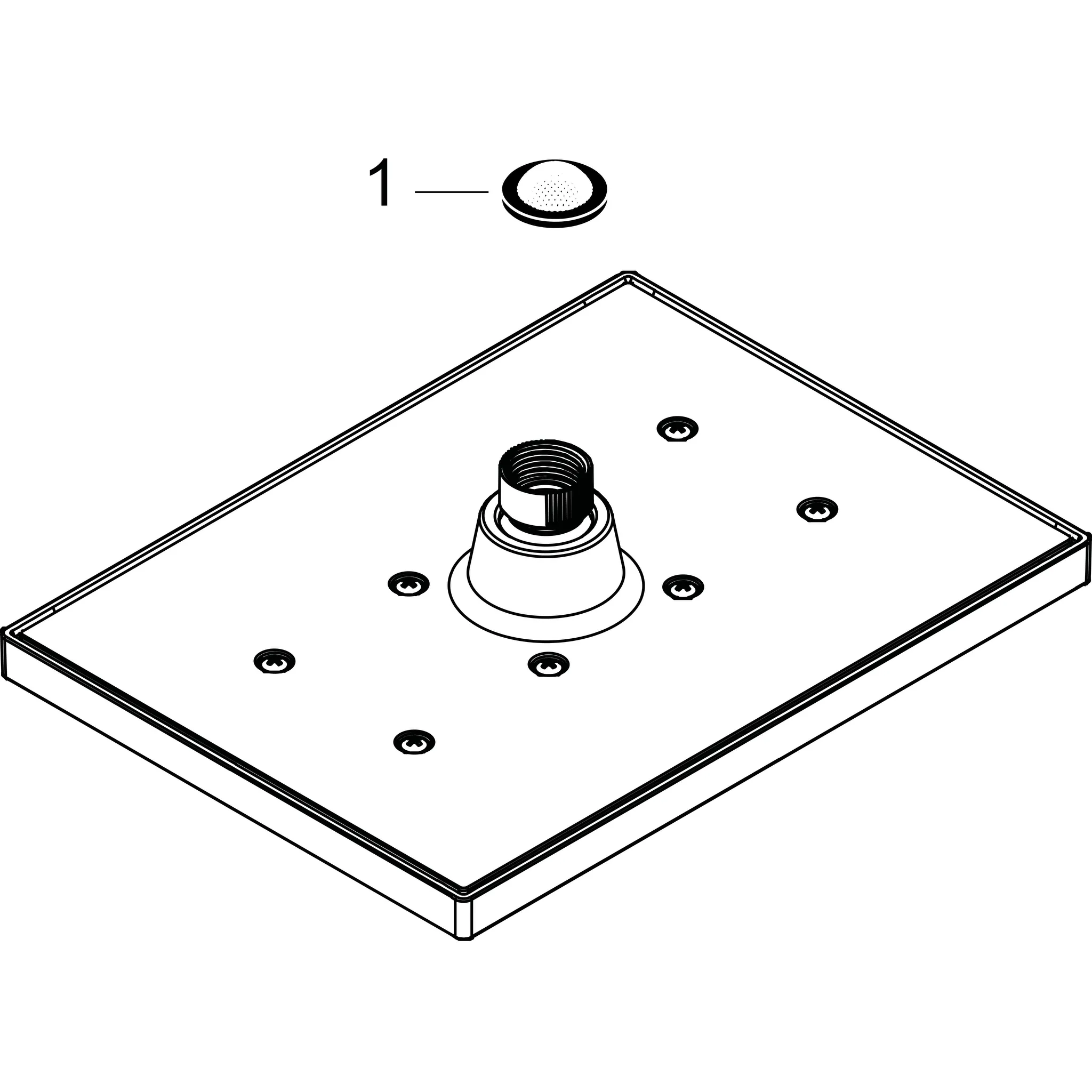 Hansgrohe Vernis Shape Kopfbrause 230 1jet, Chrom