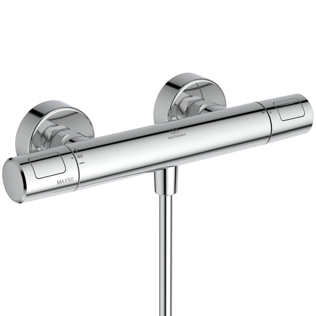Ideal Standard Ceratherm T25 Brausegarnitur mit Thermostat, Brausestange 60 cm Chrom