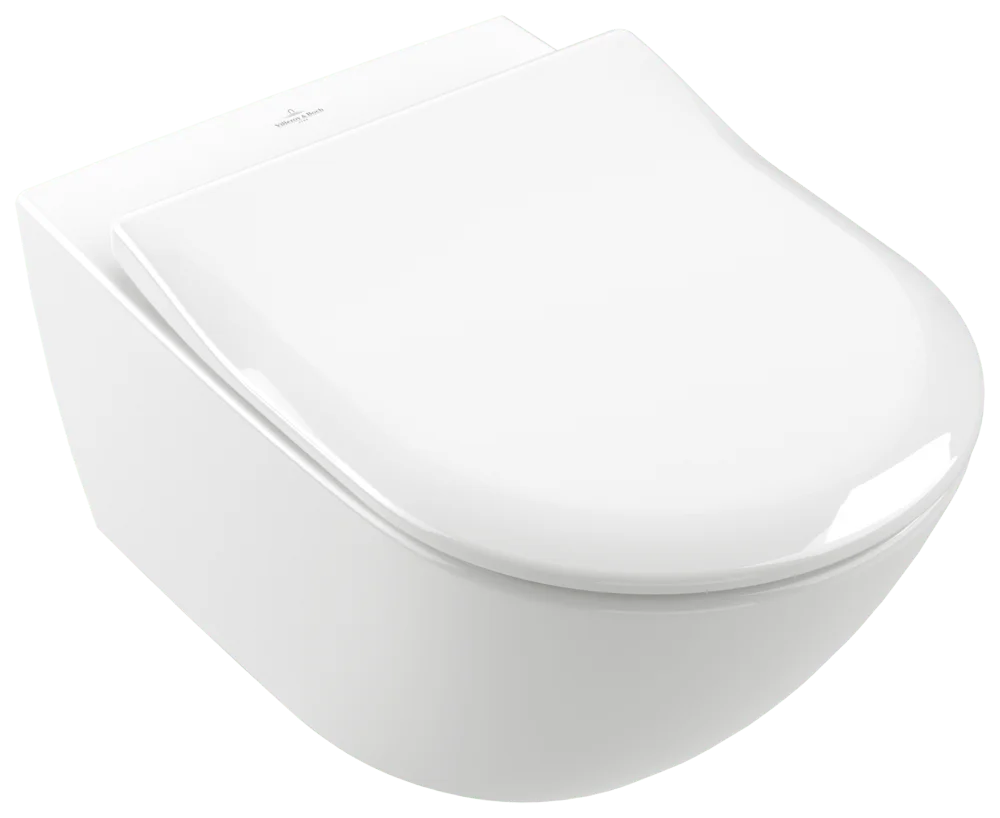 Villeroy & Boch Subway 2.0 WC-Sitz SlimSeat 9M78S1, Oval, 374x439x43mm, SoftClosing, QuickRelease, Weiß Alpin
