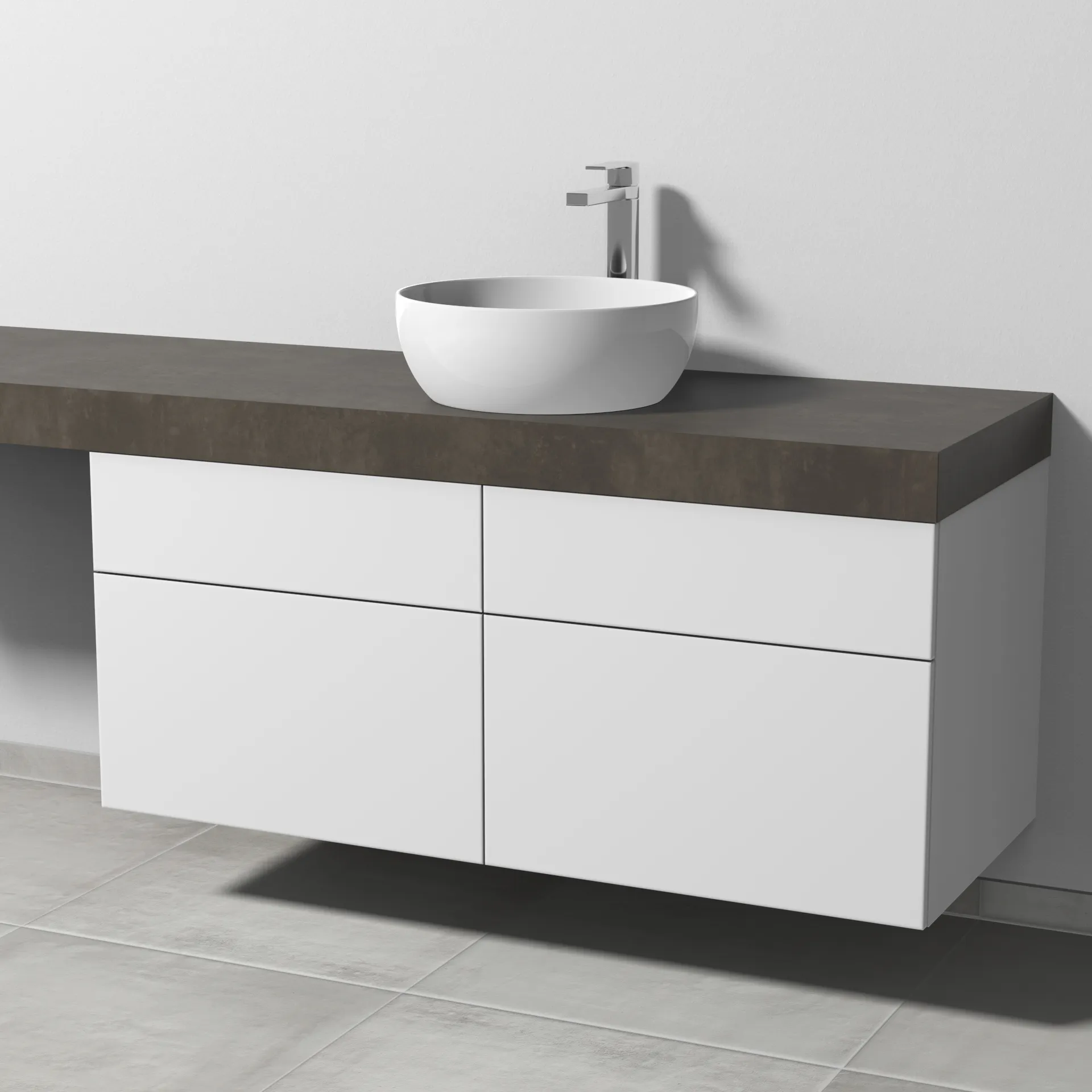 Sanipa Waschtischunterschrank „2morrow“ 1200 × 510 × 520 mm in Weiß (matt)