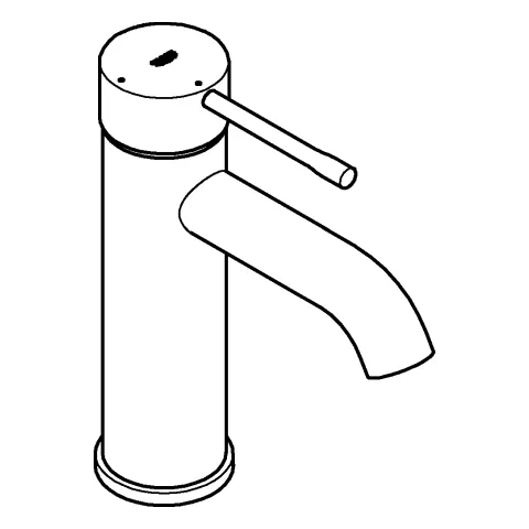 Einhand-Waschtischbatterie Essence 24179_1, S-Size, Einlochmontage, Mittelstellung kalt, glatter Körper mit Push-open Ablaufgarnitur, Professional Edition, chrom Einhand-Waschtischbatterie Essence 24179_1, S-Size, Einlochmontage, Mittelstellung kalt, glatter Körper mit Push-open Ablaufgarnitur, Professional Edition, chrom