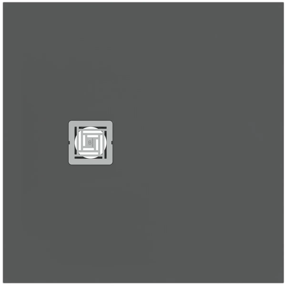 Ideal Standard Quadrat-Brausewanne Ultra Flat S + 800x800mm Quarzgrau