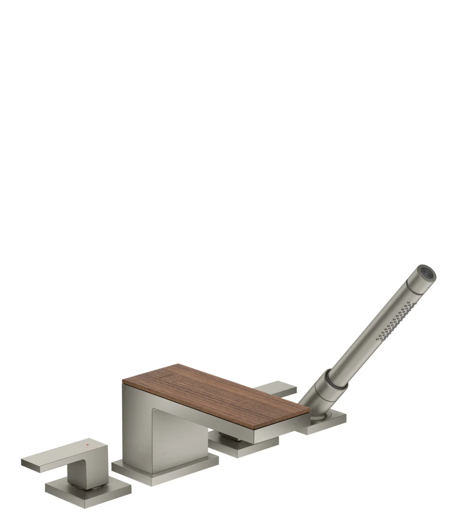 Hansgrohe AXOR MyEdition Platte 200 mm, Amerikanischer Nussbaum, abnehmbar