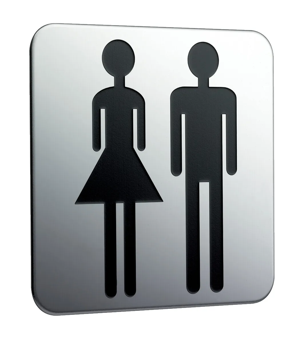 emco Türschild zum Aufkleben Damen/Herren „system 2“ 10 cm in Chrom emco Türschild zum Aufkleben Damen/Herren „system 2“ 10 cm in Chrom