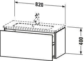 Duravit Waschtischunterschrank wandhängend „L-Cube“ 82 × 40 × 39,1 cm