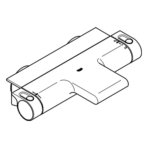 Thermostat-Wannenbatterie Grohtherm 2000 34464_1, Wandmontage, mit Duschablage, Sonderpreis B-Ware Thermostat-Wannenbatterie Grohtherm 2000 34464_1, Wandmontage, mit Duschablage, Sonderpreis B-Ware