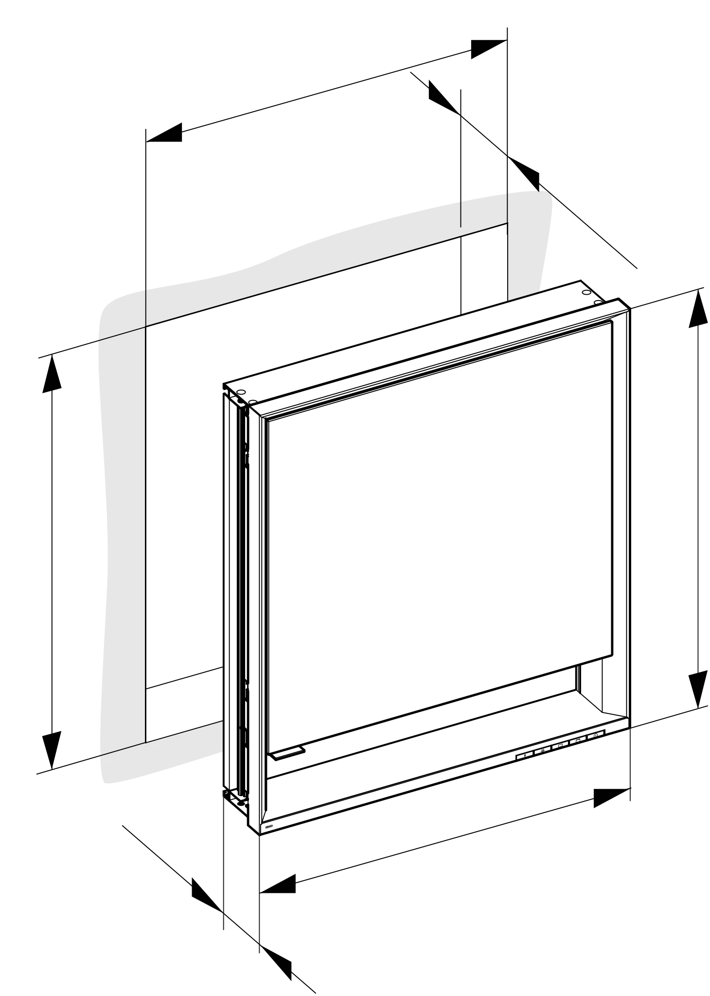 KEUCO Spiegelschrank „Royal Lumos“ 65 × 73,5 × 13 cm